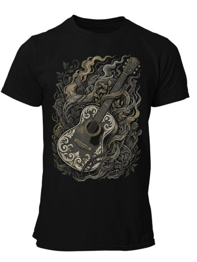 Camiseta hombre Guitar Acoustic Smoke Dead Leaves