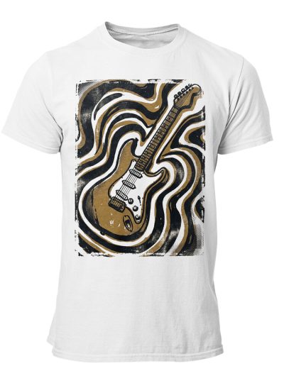 Camiseta hombre Guitar Electric 70s Psychedelic
