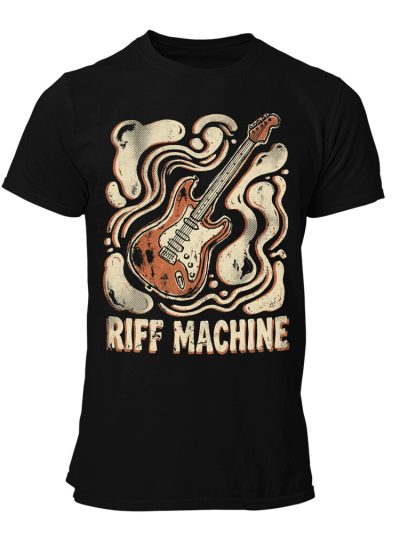 Camiseta hombre Guitar Electric Riff Machine 70s Vintage
