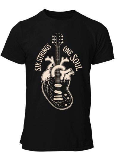 Camiseta hombre Guitar Electric Six Strings One Soul