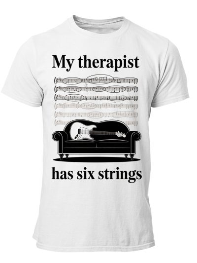 Camiseta hombre Guitar Electric Therapist Six Strings