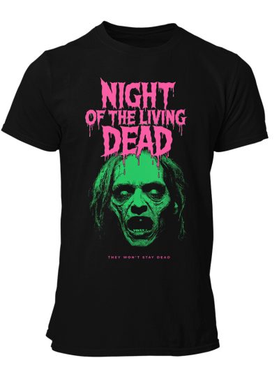 Camiseta hombre Night Of The Living Dead Zombie Face Stay Dead
