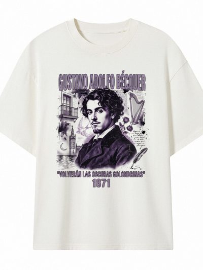 Camiseta oversize Becquer 90s Bootleg Golondrinas