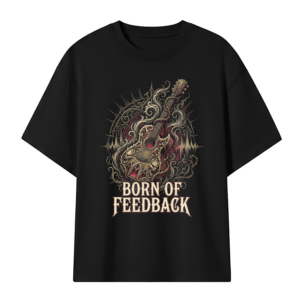 Camiseta oversize Guitar Electric Born Feedback
