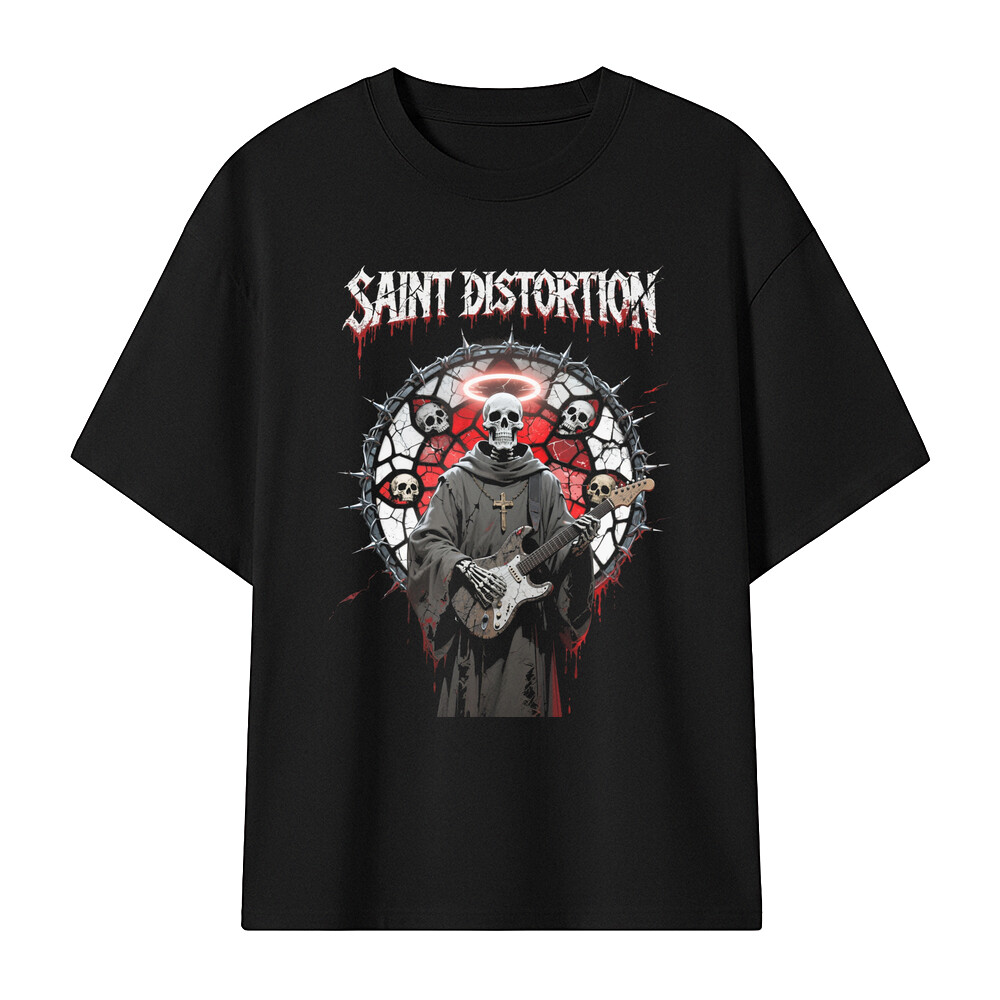 Camiseta oversize Metal Saint Distortion