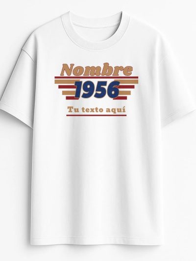 Camiseta Hombre oversize 240 gsm. Made in Portugal «Classic año»