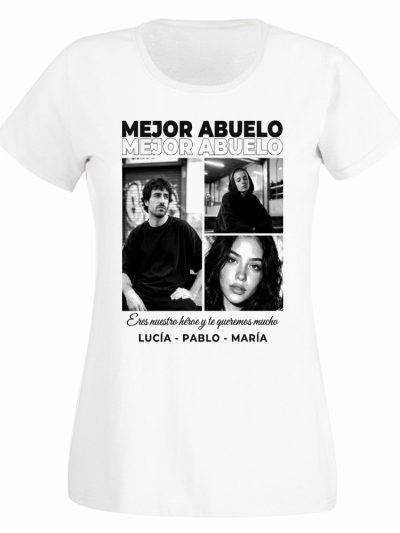 Camiseta Mujer entallada 185 gsm. «Collage de tres fotos»