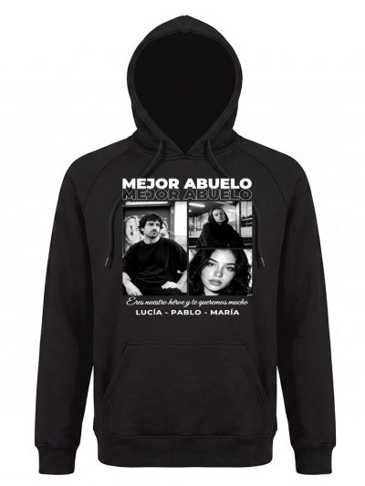 Sudadera con capucha unisex 285 gsm. «Collage de tres fotos»