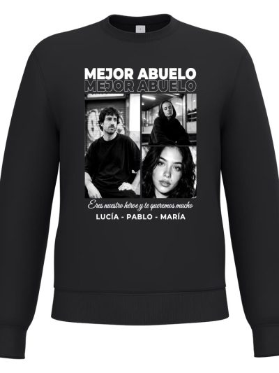 Sudadera cuello redondo unisex 280 gsm. «Collage de tres fotos»