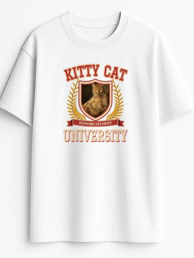 Camiseta Hombre oversize 240 gsm. Made in Portugal «Escudo universitario con foto»