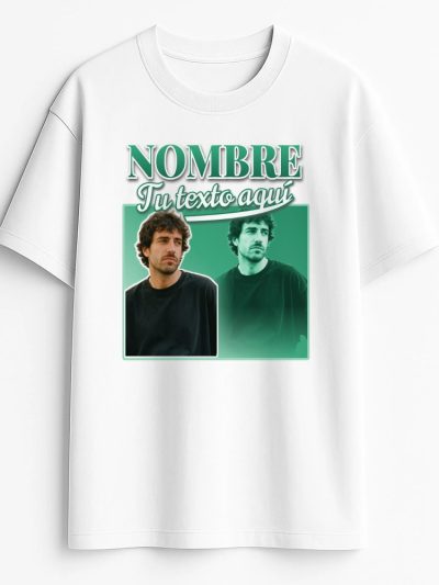 Camiseta Hombre oversize 240 gsm. Made in Portugal «Foto doble en color»