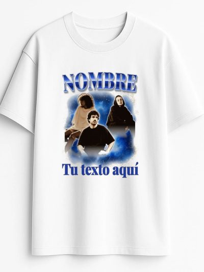 Camiseta Hombre oversize 240 gsm. Made in Portugal «Galaxia azul»