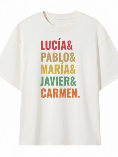 Camiseta Oversize unisex 240 gsm. «Lista de nombres vintage»