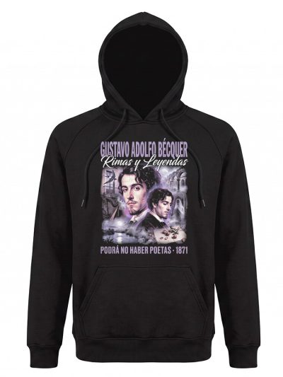 Sudadera con capucha Becquer 90s Bootleg No Haber Poetas