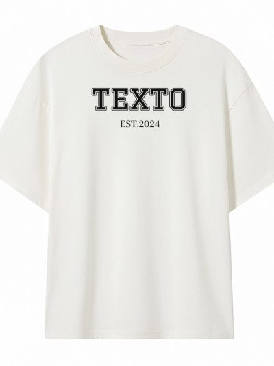 Camiseta Oversize unisex 240 gsm. «Texto universitario EST.»